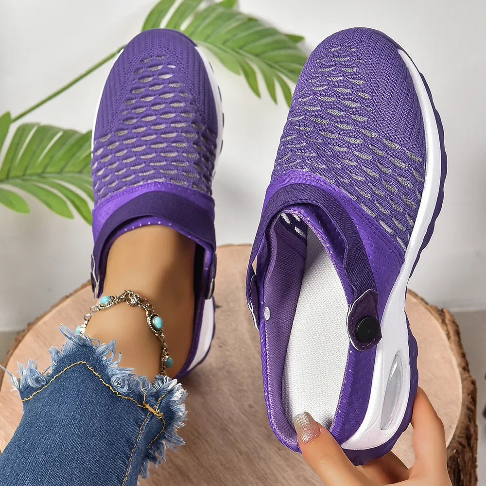 Women's Breathable Mesh Sneakers – Lightweight Round Toe Casual Walking Shoes