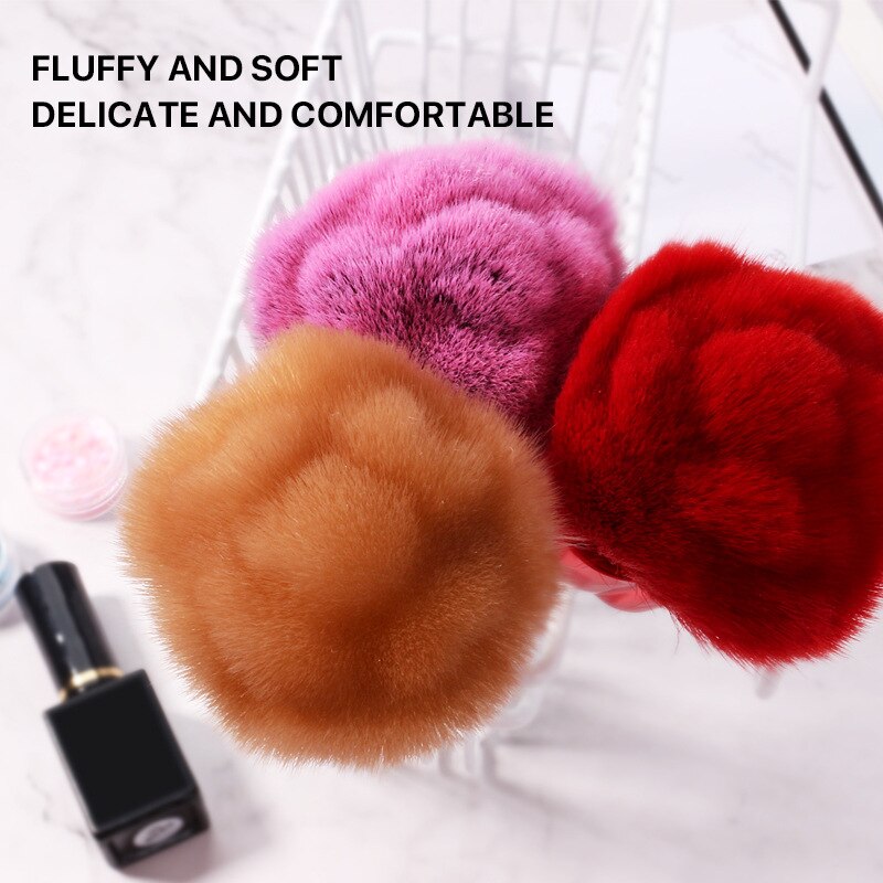 Rose Flower Nail Dust Brush – Soft Gel Polish Cleaning Brush for Nail Art & Manicures