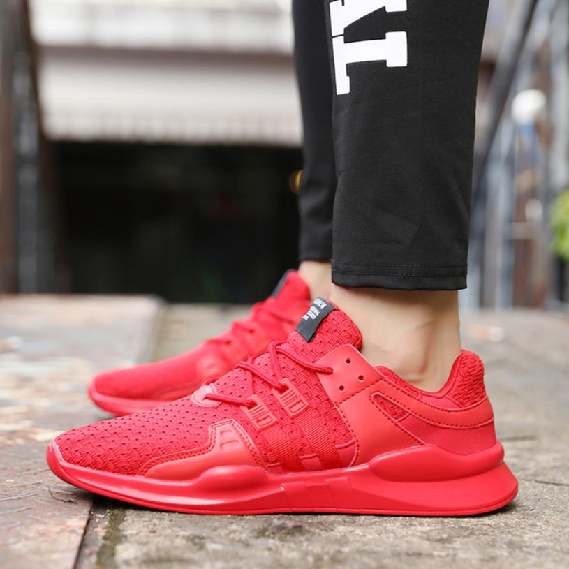 Men's Breathable Running Shoes – Lightweight Lace-Up Athletic Walking Sneakers