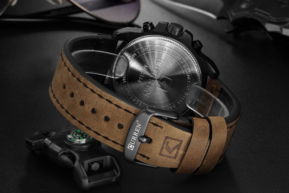 CURREN Men's Luxury Chronograph Watch – Waterproof Quartz Stainless Steel Sport Wristwatch