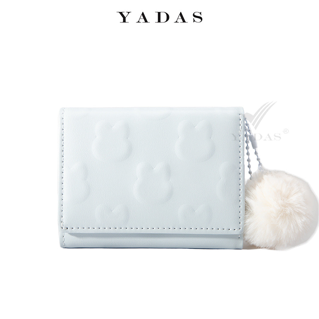 Women's Rabbit Embossed PU Leather Wallet – Compact Zip Coin Purse & Card Holder