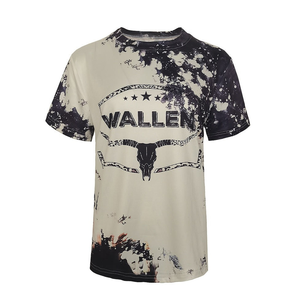 Women's Animal Print T-Shirt – Casual Loose Fit Round Neck Short Sleeve Graphic Tee