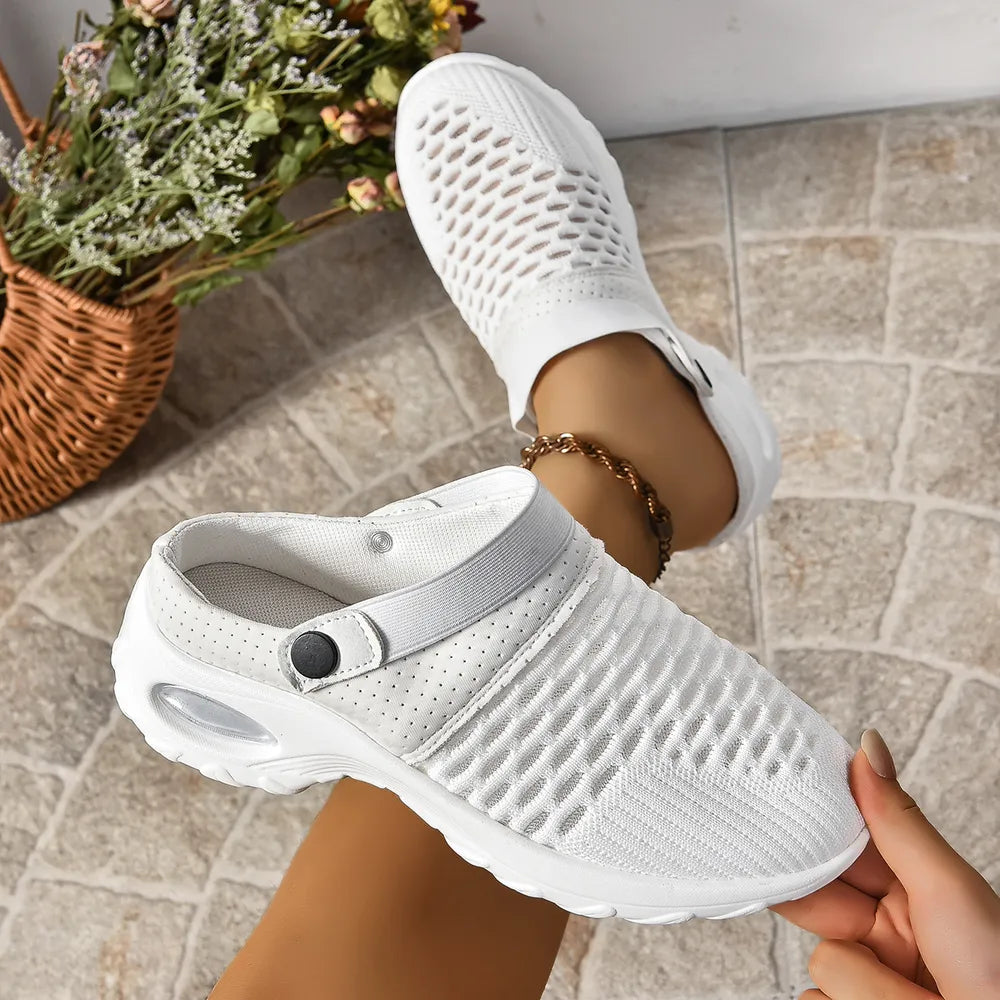 Women's Breathable Mesh Sneakers – Lightweight Round Toe Casual Walking Shoes