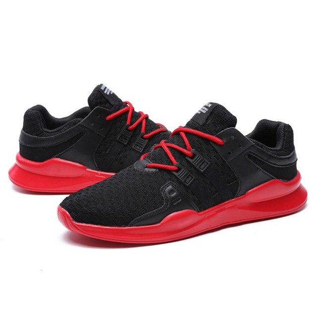 Men's Breathable Running Shoes – Lightweight Lace-Up Athletic Walking Sneakers