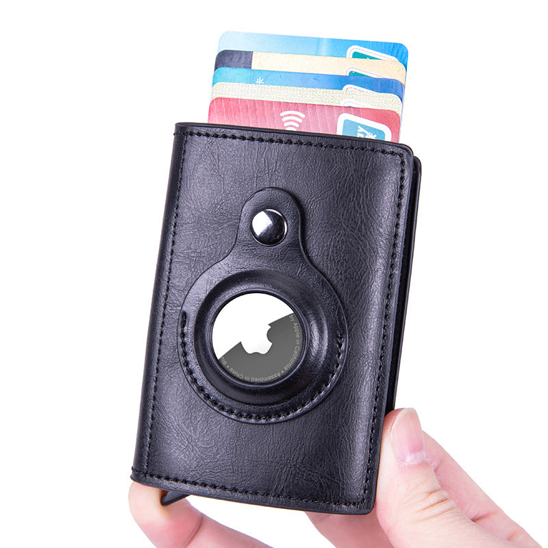 AirTag Card Holder Wallet – Slim PU Leather RFID Card Wallet for Men & Women