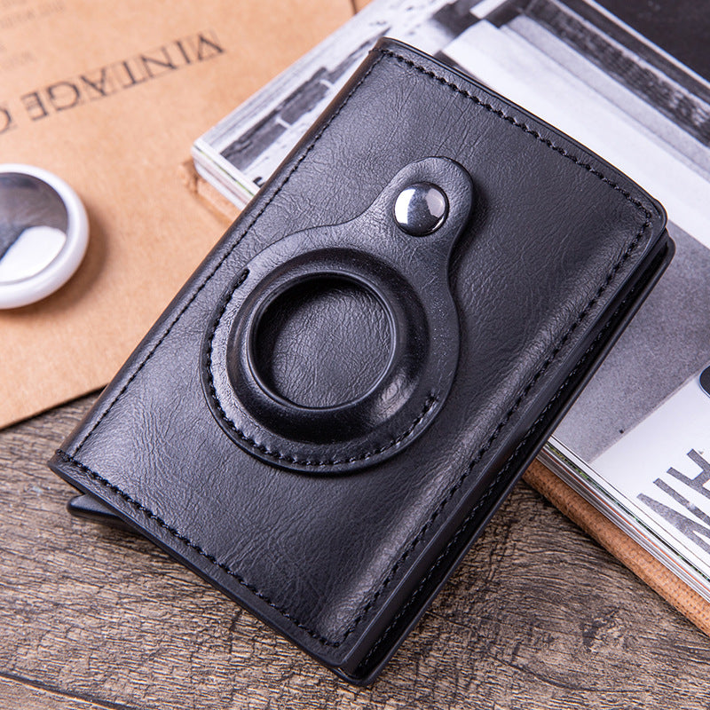 AirTag Card Holder Wallet – Slim PU Leather RFID Card Wallet for Men & Women