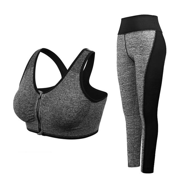 Women's 2-Piece Activewear Set – Sleeveless Workout Top & High-Waist Leggings Yoga Outfit