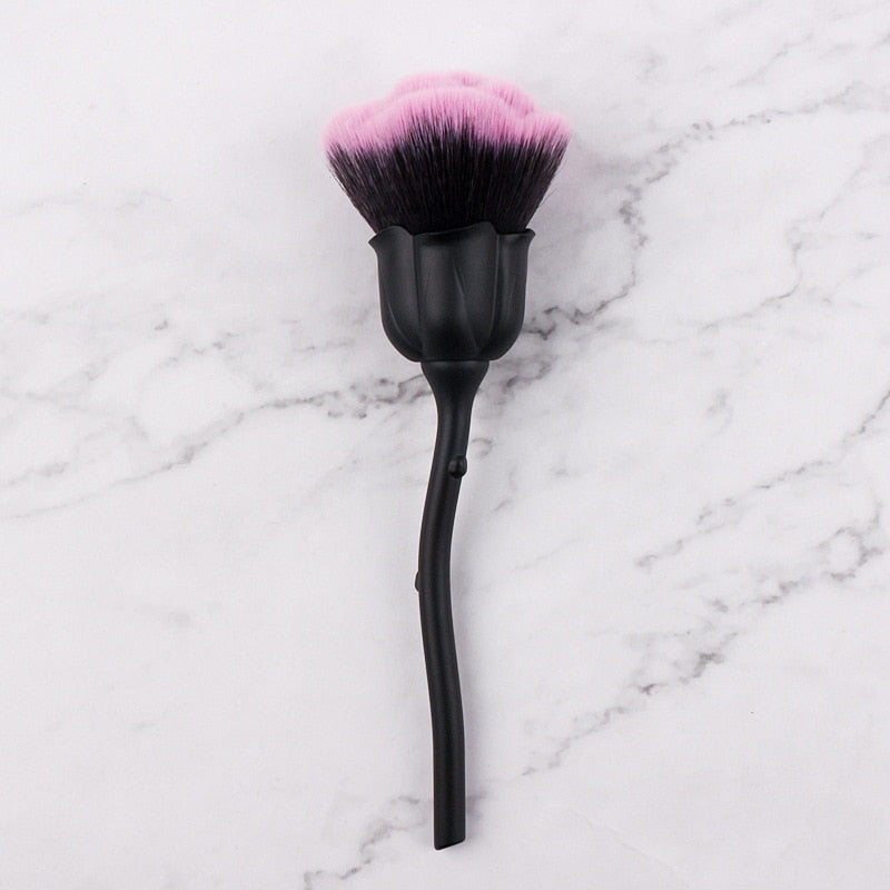 Rose Flower Nail Dust Brush – Soft Gel Polish Cleaning Brush for Nail Art & Manicures
