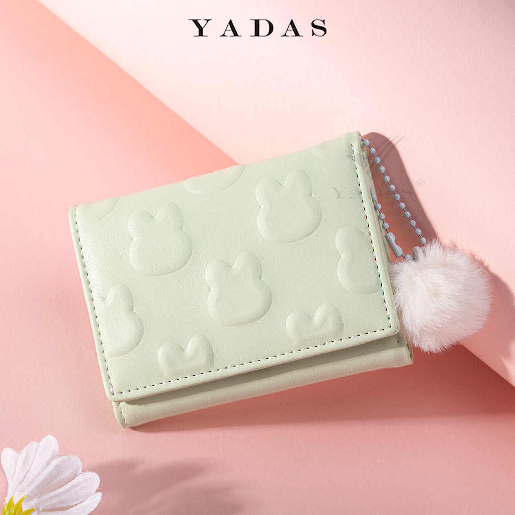 Women's Rabbit Embossed PU Leather Wallet – Compact Zip Coin Purse & Card Holder