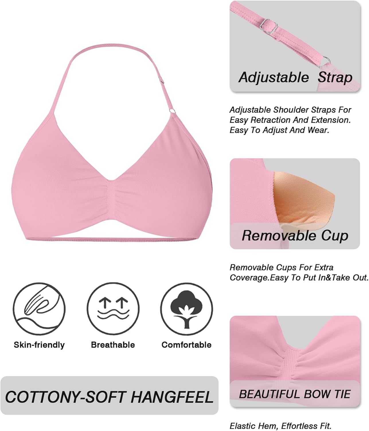 Comper Women's Halter Strappy Sports Bra and Seamless Ribbed Shorts Set