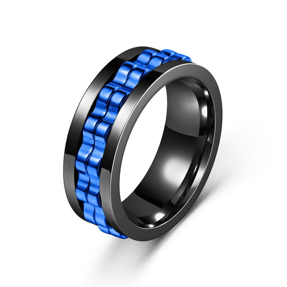 Rotating Flower Spinner Ring – Stainless Steel Anxiety Relief Fidget Ring