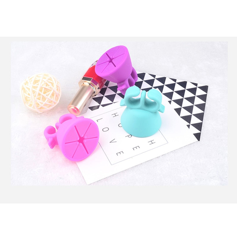 Silicone Nail Polish Ring Holder – Flexible Wearable Gel Polish Bottle Stand for Nail Art