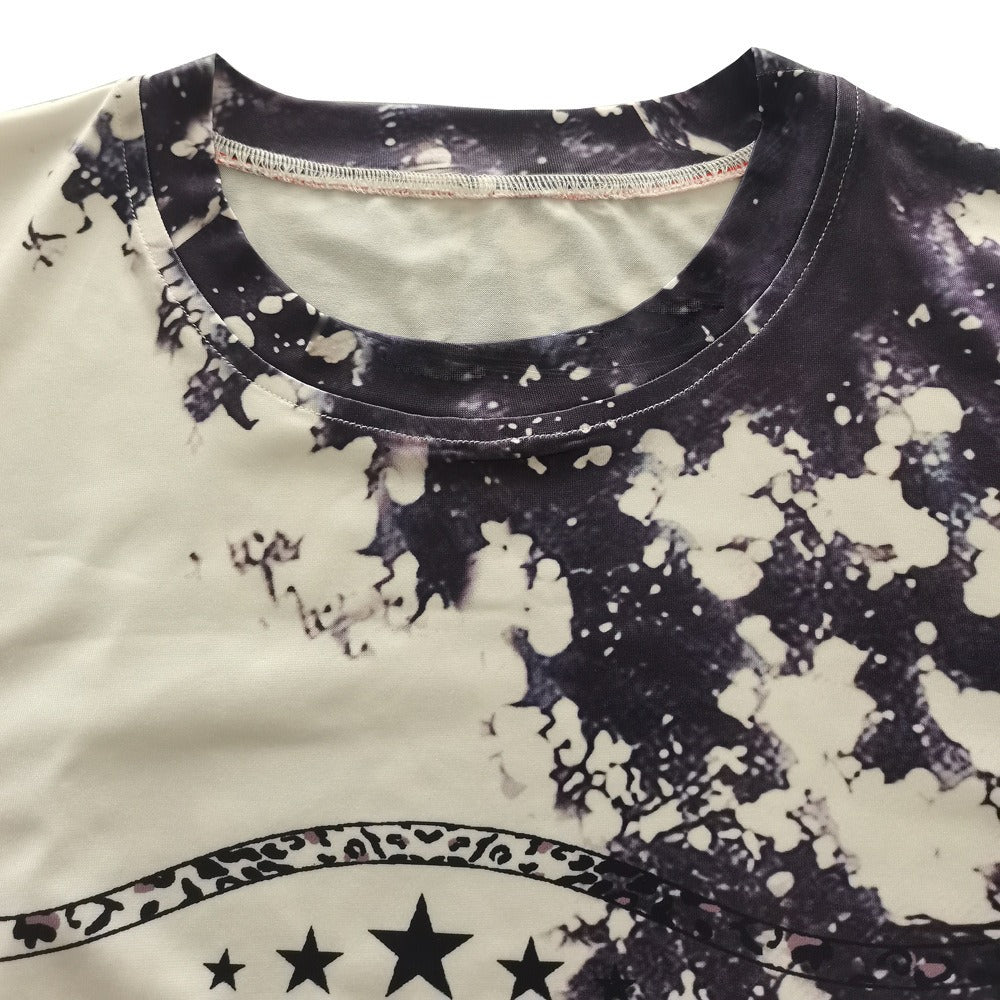 Women's Animal Print T-Shirt – Casual Loose Fit Round Neck Short Sleeve Graphic Tee