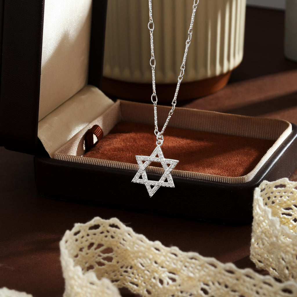 14K Gold Plated Layered Necklace Set – Dainty CZ Pendant Stackable Chain Necklace