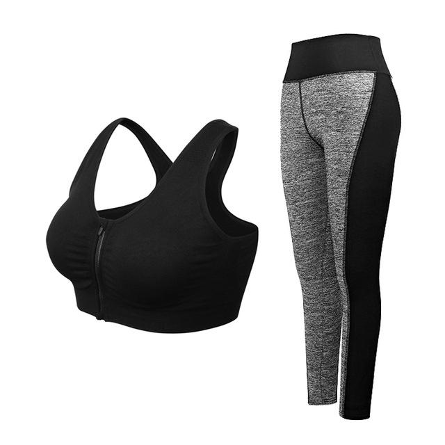 Women's 2-Piece Activewear Set – Sleeveless Workout Top & High-Waist Leggings Yoga Outfit