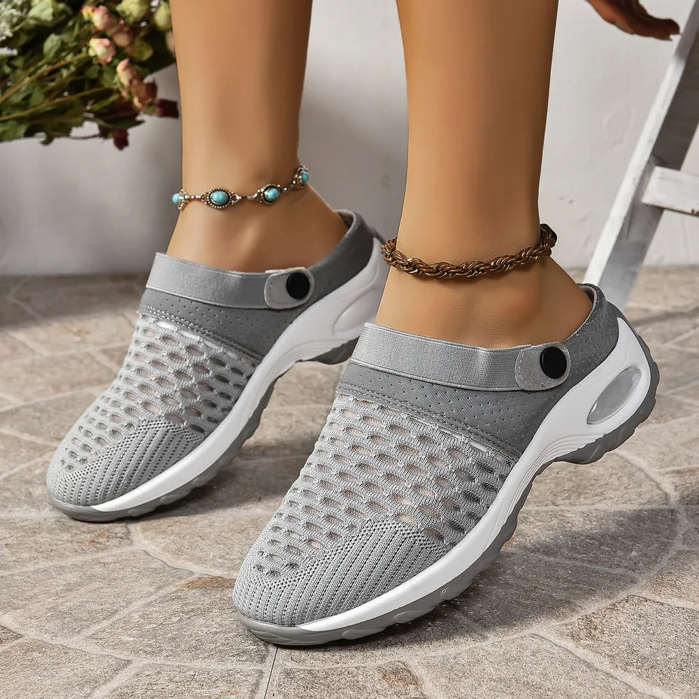 Women's Breathable Mesh Sneakers – Lightweight Round Toe Casual Walking Shoes