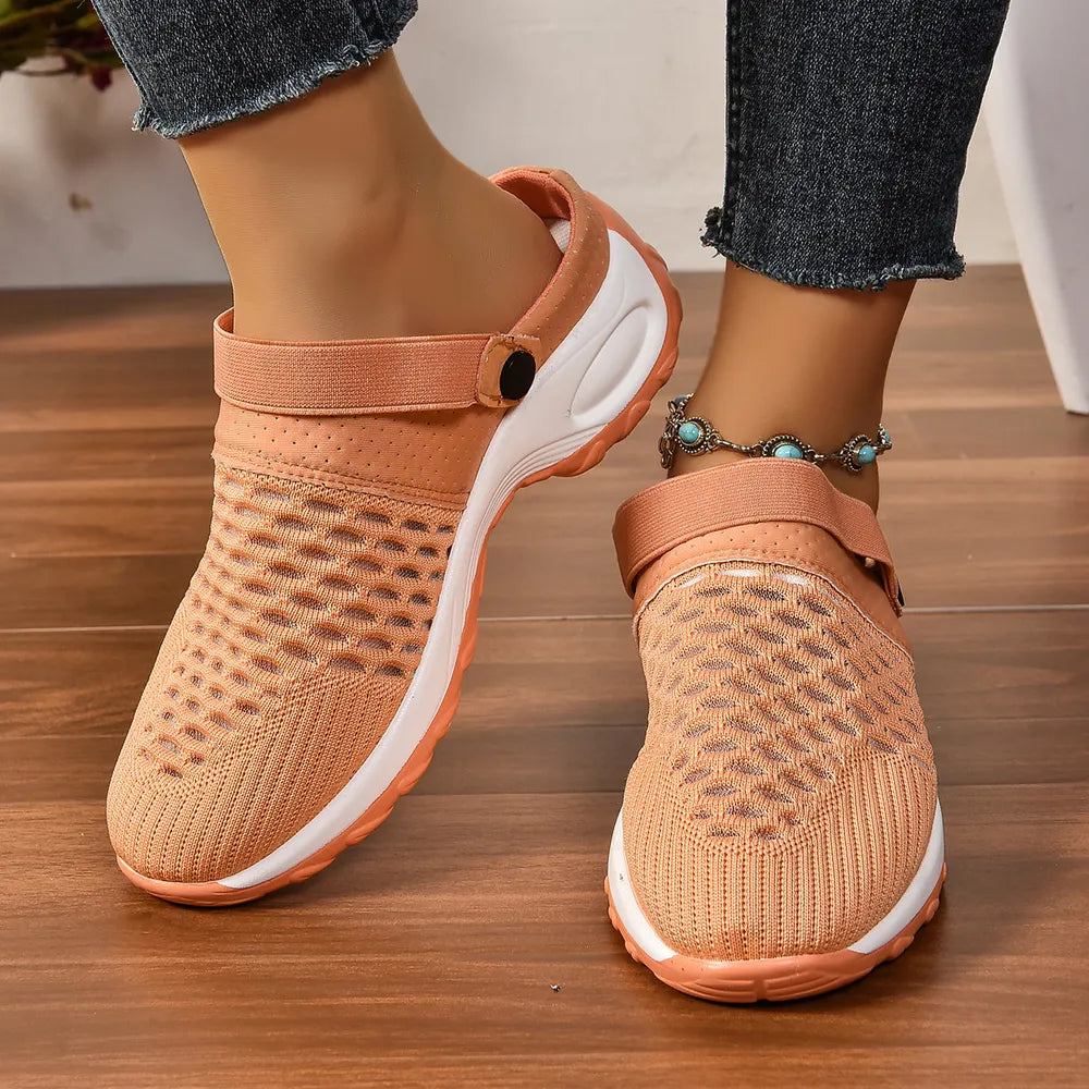 Women's Breathable Mesh Sneakers – Lightweight Round Toe Casual Walking Shoes