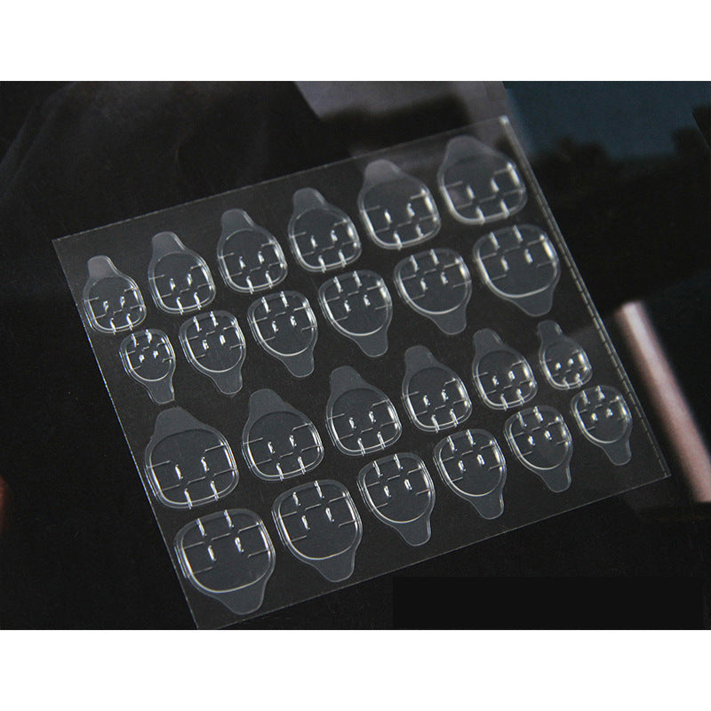Dark Butterfly Press-On Nails – Long Ballet Reusable False Nails with Glue Tabs