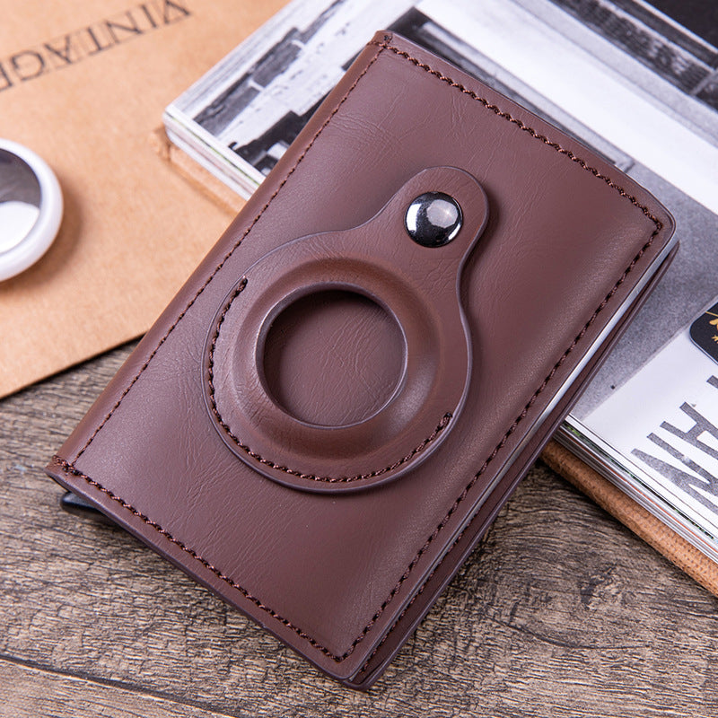 AirTag Card Holder Wallet – Slim PU Leather RFID Card Wallet for Men & Women