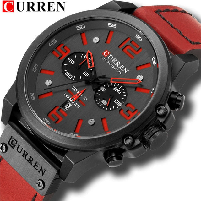 CURREN Men's Luxury Chronograph Watch – Waterproof Quartz Stainless Steel Sport Wristwatch