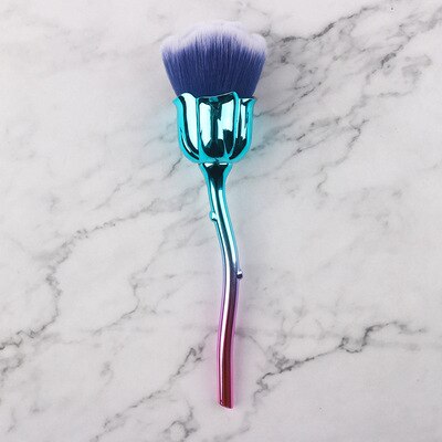 Rose Flower Nail Dust Brush – Soft Gel Polish Cleaning Brush for Nail Art & Manicures