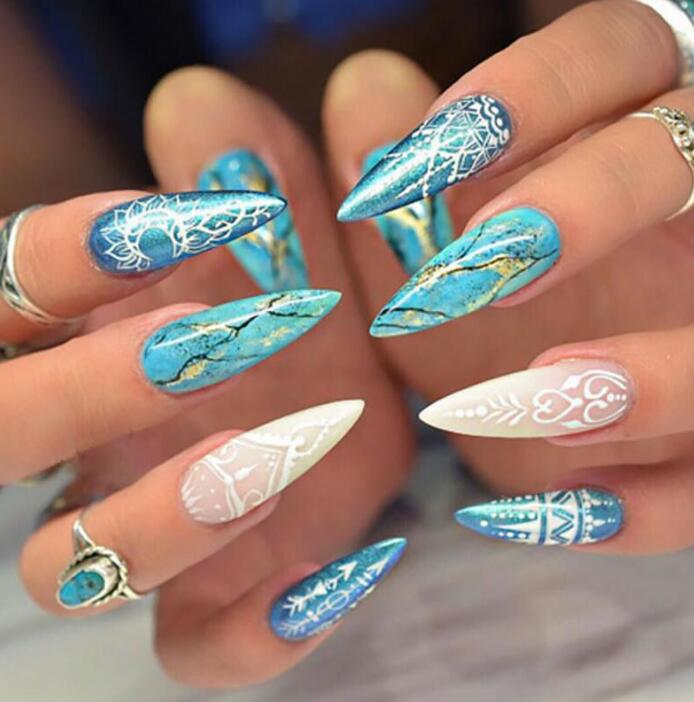 500PCS Long Coffin Nail Tips – Professional Ballerina False Nails for Acrylic, Gel & Nail Art