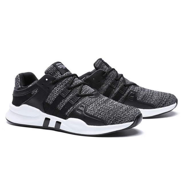 Men's Breathable Running Shoes – Lightweight Lace-Up Athletic Walking Sneakers