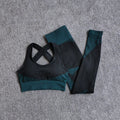 Women's Seamless 3-Piece Yoga Set – Long Sleeve Crop Top, Sports Bra & High-Waist Leggings